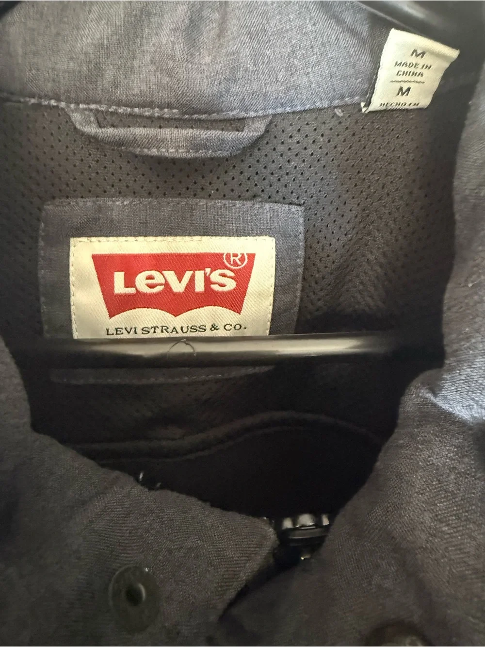 Levi's Men's Charcoal Button-Front Jacket
